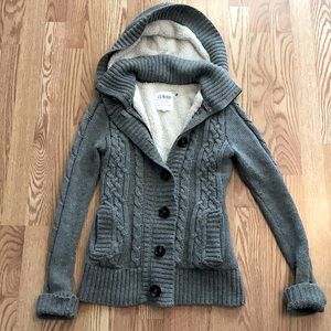 Soft fleece lined sweater hoodie